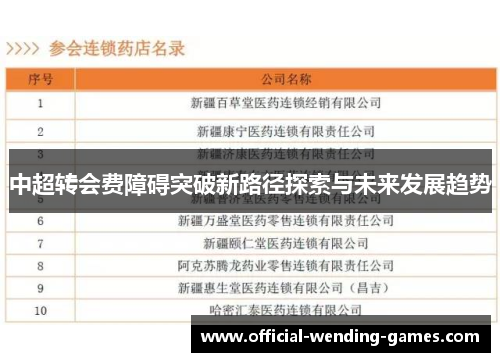 中超转会费障碍突破新路径探索与未来发展趋势