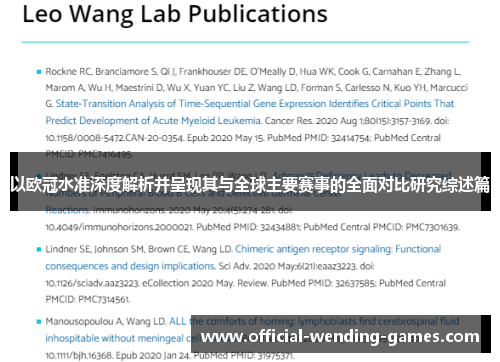 以欧冠水准深度解析并呈现其与全球主要赛事的全面对比研究综述篇 以欧冠水准深度解析并呈现其与全球主要赛事的全面对比研究综述篇